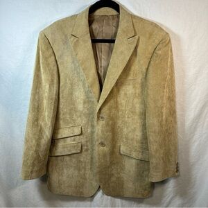 INSERCH Limited Edition Men's Tan Corduroy Style Blazer Jacket Size Medium